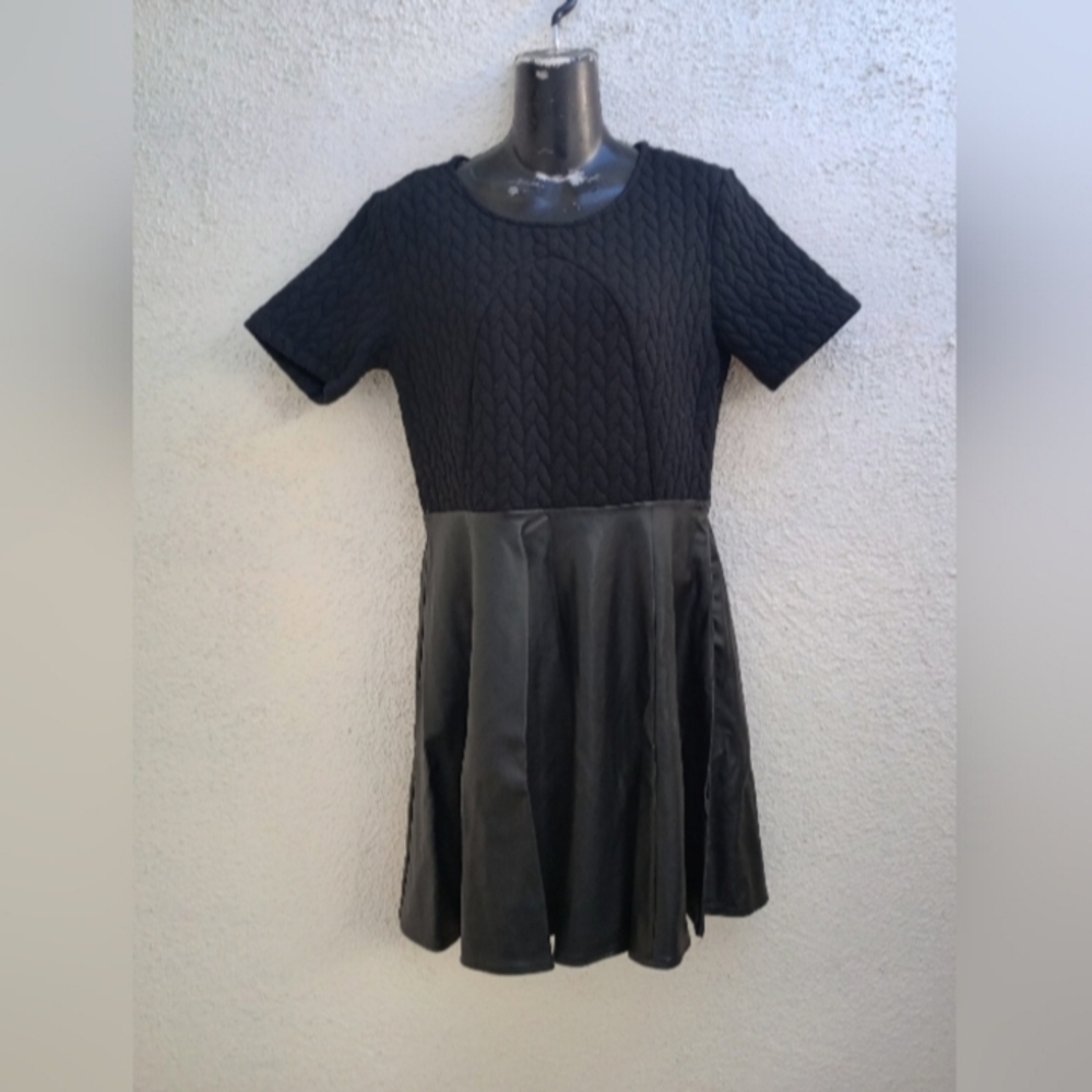 Romeo & Juliet Couture Black Mini Dress Winter Casual Gothic Punk Quilted Small
